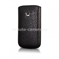 Кожаный чехол для Samsung S5230 Beyzacases Star Retro Super Slim Strap Vertical Case, цвет flo black (BZ10523)
