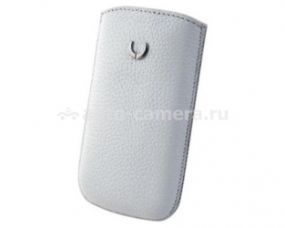 Кожаный чехол для Samsung S5230 Beyzacases Star Retro Super Slim Strap Vertical Case, цвет flo white