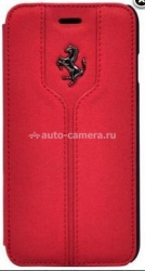 Кожаный чехол-книжка для iPhone 6 Ferrari Montecarlo Booktype, цвет Red (FEMTFLBKP6RE)