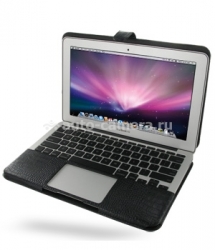 Кожаный чехол-книжка для Macbook Air 11" PDair Book Type, цвет croco black (GBIPMMBX1)