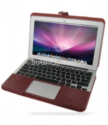 Кожаный чехол-книжка для Macbook Air 13" PDair Book Type, цвет croco red (GRIPNCBX1)