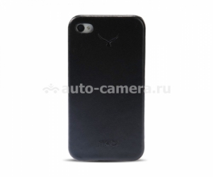 Кожаный чехол на заднюю крышку для iPhone 4S Mapi Smyrna Case, цвет rustic black (M-150787)