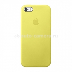 Кожаный чехол на заднюю крышку iPhone 5 / 5S Apple iPhone 5S Case, цвет yellow (MF043ZM/A)