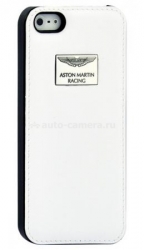 Кожаный чехол на заднюю крышку iPhone 5 / 5S Aston Martin Racing Back Case, цвет White (BCIPH5001B)