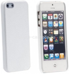 Кожаный чехол на заднюю крышку iPhone 5 / 5S Denn, цвет white (DIP201)