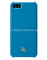 Кожаный чехол на заднюю крышку iPhone 5 / 5S Jison Executive Wallet Case, цвет blue (JS-IP5-001Blu)