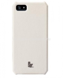 Кожаный чехол на заднюю крышку iPhone 5 / 5S Jison Executive Wallet Case, цвет white (JS-IP5-001Wht)