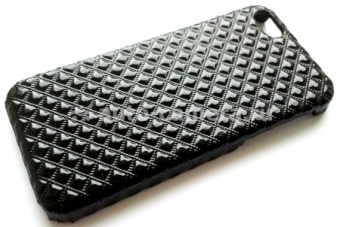 Кожаный чехол на заднюю крышку iPhone 5 / 5S SAYOO Grid, цвет black