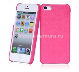 Кожаный чехол на заднюю крышку iPhone 5 / 5S SAYOO Leather Beaty, цвет pink