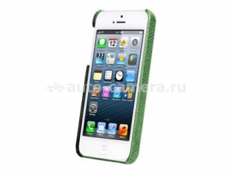 Кожаный чехол на заднюю крышку iPhone 5 / 5S Vetti Craft Leather SnapCover, цвет green lychee (IPO5LES1110105)