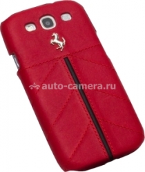 Кожаный чехол на заднюю крышку Samsung Galaxy S3 (i9300) Ferrari Hard California, цвет красный (FECFGS3R)