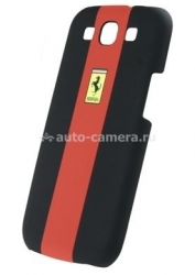 Кожаный чехол на заднюю крышку Samsung Galaxy S3 (i9300) Ferrari Hard Rubber, цвет красный (FEGTG3RE)