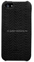 Кожаный чехол-накладка для iPhone 5 / 5S Kajsa Resort Genuine Oil Leather Back case, цвет черный (TW317001)