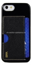 Кожаный чехол-накладка для iPhone 5 / 5S Vetti Craft Prestige Card Holder, цвет Black & Vintage Black (IPO5LESCHBKLC5)