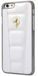 Кожаный чехол-накладка для iPhone 6 Ferrari 458 Hard, цвет White (FE458HCP6WH)