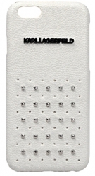 Кожаный чехол-накладка для iPhone 6 Karl Lagerfeld TRENDY Hard, цвет White (KLHCP6TRSW)