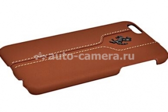 Кожаный чехол-накладка для iPhone 6 Plus Ferrari Montecarlo Hard, цвет Camel (FEMTHCP6LKA)