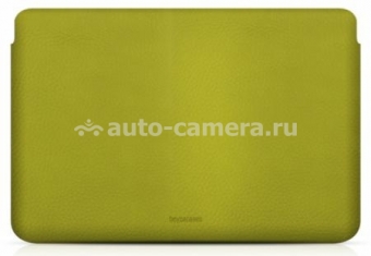 Кожаный чехол-папка для Macbook Air 11" BeyzaCases Retro Slim Lateral, цвет green (BZ19069)