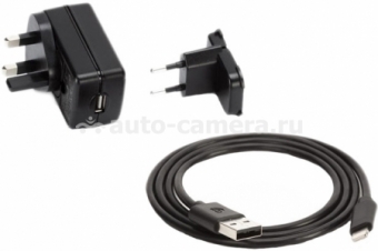 Международное сетевое зарядное устройство для iPhone 5 / 5S / 5C, iPad 4, iPad mini Griffin Powerblock Wall Charger 2,1A, цвет черный (GA37439)