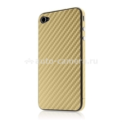 Наклейка на iPhone 4 и 4S Belkin Finish, цвет золотистый карбон (F8Z897CWC02)