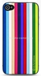 Наклейка на заднюю крышку iPhone 4 и 4S id America Cushi Stripe, цвет Multiplex (CSI-407-MLT)