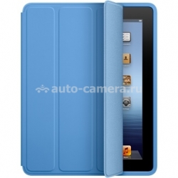 Оригинальный полиуретановый чехол для iPad 3 и iPad 4 Apple Smart Case Polyurethane, цвет Blue (MD458LL/A)