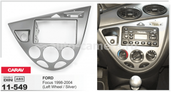 Переходная рамка для Ford Focus 1998-2004 Silver Carav 11-549
