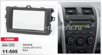 Переходная рамка для Toyota Corolla/Verso/Axio/Fielder 2006- 2 Din черная RP-TYCV14Xb (Carav 11-505)