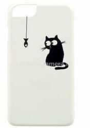Пластиковый чехол- накладка для iPhone 6 Plus iCover Cats Silhouette 11, цвет Black/whiye (IP6/5.5-DEM-SL11)