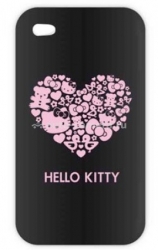 Пластиковый чехол для iPhone 4 и 4S Hello Kitty, цвет Strass black (HKHCP5RHBLI)