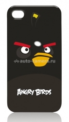 Пластиковый чехол для iPhone 4/4S Gear4 Angry Birds Hard Plastic Case, цвет черный (ICAB404)