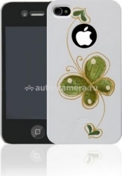 Пластиковый чехол для iPhone 4/4S iCover Butterfly, цвет Heart White (IP4-HP-BH/W)