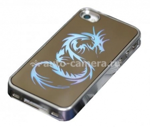 Пластиковый чехол для iPhone 4/4S iCover Combi Dragon, цвет Silver/Silver (IP4S-CDR-S/S)