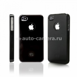 Пластиковый чехол для iPhone 4/4S iCover Glossy, цвет Black (IP4-G-BK)