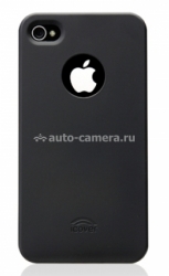 Пластиковый чехол для iPhone 4/4S iCover Rubber, цвет black (IP4-RF-BK)