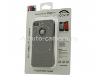 Пластиковый чехол для iPhone 4/4S iCover Swarovski Geometric Mirror, цвет Dark Silver (IP4-SW3-DS)