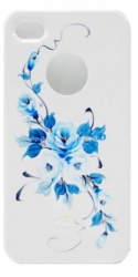 Пластиковый чехол для iPhone 4/4S iCover Vintage Rose, цвет White/Blue (IP4-HP/W-VR/BL)