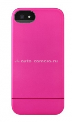 Пластиковый чехол на заднюю крышку для iPhone 5 / 5S Incase Metallic Slider Case, цвет Pop Pink ( CL69043)