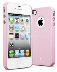 Пластиковый чехол на заднюю крышку iPhone 4 и 4S SGP Ultra Thin Air Pastel Series, цвет розовый (SGP08382)
