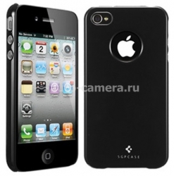 Пластиковый чехол на заднюю крышку iPhone 4 и 4S SGP Ultra Thin Air Vivid Series, цвет черный (SGP08378)