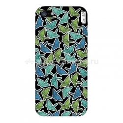 Пластиковый чехол на заднюю крышку iPhone 5 / 5S Artske Uniq Case, рисунок Origami black (UC-T17B-IP5)