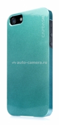 Пластиковый чехол на заднюю крышку iPhone 5 / 5S Capdase Karapace Jacket Pearl, цвет pearl blue (KPIH5-P101)