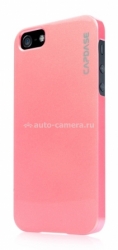 Пластиковый чехол на заднюю крышку iPhone 5 / 5S Capdase Karapace Jacket Pearl, цвет pearl pink (KPIH5-P104)