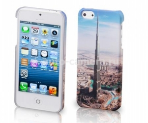 Пластиковый чехол на заднюю крышку iPhone 5 / 5S Denn "Бурдж Дубай. ОАЭ" (DCS100d)