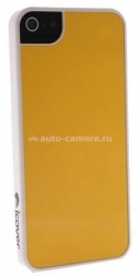 Пластиковый чехол на заднюю крышку iPhone 5 / 5S iCover Combi Mirror, цвет White/Yellow