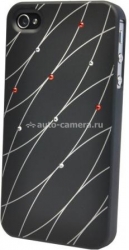 Пластиковый чехол на заднюю крышку iPhone 5 / 5S iCover Swarovski New Design SW12, цвет черный (IP5-SW12-BK)