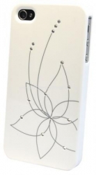 Пластиковый чехол на заднюю крышку iPhone 5 / 5S iCover Swarovski New Design SW13, цвет белый (IP5-SW13-W)