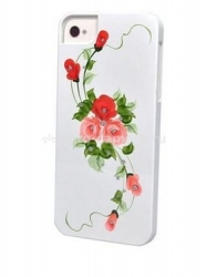 Пластиковый чехол на заднюю крышку iPhone 5 / 5S iCover Vintage Rose, цвет White/Pink (IP5-HP/W-VR/P)