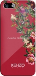 Пластиковый чехол на заднюю крышку iPhone 5 / 5S Kenzo Glossy Exotic, цвет красный (EXOTICIP5R)