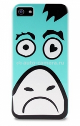 Пластиковый чехол на заднюю крышку iPhone 5 / 5S PURO Crazy ZOO, цвет бело-голубой (IPC5COW)